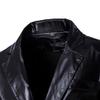 Qolkmuiy-GJ Men's Shiny Metallic 2 Button Suit Night Club Leather Blazer Buttons Prom Sport Coat Slim Fit Tux Jacket Outfit (Black,X-Large) view 3