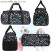 Duffle Bag for Girls Soft Fuzzy Butterfly Dance Bag for Girls Sports Gym Bag Ballet Bag Travel Duffle Bags with Shoes Compartment and Wet Pocket view 3
