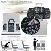 Duffle Bag for Girls Soft Fuzzy Butterfly Dance Bag for Girls Sports Gym Bag Ballet Bag Travel Duffle Bags with Shoes Compartment and Wet Pocket view 4