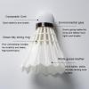 ALPSPORT 808 12 Pack White Goose Feather Badminton Shuttlecocks Birdies, High Speed Training Shuttlecock Balls with Great Stability and Durability for Indoor Outdoor Sports view 2
