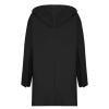 AOREUGL womens deals Womens Wool Blend Pea Coat Winter Warm Single Breasted Hooded Trench Coat Casual Office Work Dressy Outwear Jacket lightweight winter coat Black L view 3