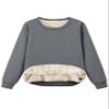 Flygo Unisex Boys Girls Fleece Lined Crewneck Sweatshirt Kids Warm Sherpa Pullover Sweater Sweatshirts Fall Winter Clothes(DarkGrey-S) view 1