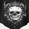 ROSE GAL Womens Plus Size Curve Gothic Skull Print Ruffled Overlay Tankini Swimwear Set(Black_2/3X) view 4