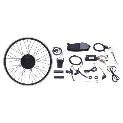 QUEWATSA Front Wheel Motor 350W 36V 26"/500W 36V 27.5"/1500W 48V 24" Hub Motor Front Wheel Motor w/LCD Display, Brushless Hub Motor