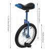 16/24 Inch Outdoor Wheel Unicycle, Height Adjustable Exercise Unicycle, Sports One Wheel Bike for Adults Kids Balance Training (16 Inch, Blue) view 4