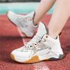 Boys Toddler Tennis Shoes Kid's Basketball Shoes Boys Sneakers Girls Trainers Comfort High Top Basketball Boy Kids Shoes (White, 1.5 Big Kids) view 3