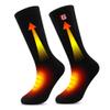Rabbitroom Men Heated Socks Upgraded Rechargeable Socks for Women Men Winter Foot Warmer Socks Perfect for Camping Snow Ski Hunting Fishing Cold Weather Work Washable Socks(L Size) view 1