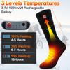 Rabbitroom Men Heated Socks Upgraded Rechargeable Socks for Women Men Winter Foot Warmer Socks Perfect for Camping Snow Ski Hunting Fishing Cold Weather Work Washable Socks(L Size) view 2