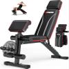 Foldable Workout Bench with Leg Extension, Adjustable Weight Bench w/Preacher Culr, Extended Headrest, Collapsible Bench for Home Gym Strength Training Exercise Full Body Banco de Pesas 880LBS view 1