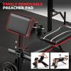 Foldable Workout Bench with Leg Extension, Adjustable Weight Bench w/Preacher Culr, Extended Headrest, Collapsible Bench for Home Gym Strength Training Exercise Full Body Banco de Pesas 880LBS view 3