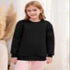 Flygo Unisex Boys Girls Fleece Lined Crewneck Sweatshirt Kids Warm Sherpa Pullover Sweater Sweatshirts Fall Winter Clothes(Black-XS) view 3