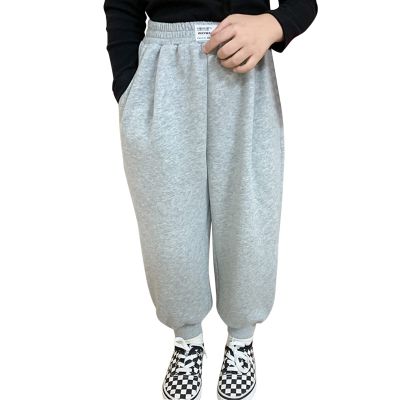 Baby Girls Pull-On Fleece Pants Toddler Boys Girls Winter Warm Sherpa Lined Sweatpants Jogger Kids (Grey, 5-6 Years)