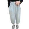 Baby Girls Pull-On Fleece Pants Toddler Boys Girls Winter Warm Sherpa Lined Sweatpants Jogger Kids (Grey, 5-6 Years) view 1