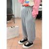 Baby Girls Pull-On Fleece Pants Toddler Boys Girls Winter Warm Sherpa Lined Sweatpants Jogger Kids (Grey, 5-6 Years) view 3