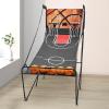BOPRCSH Basketball Game, Arcade Basketball Fun at Home Floor Standing Arcade Basketball Game Set Includes 8 Game Modes and 5 Balls, Dual-Shot Basketball Arcade for Home view 3