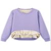 Flygo Unisex Boys Girls Fleece Lined Crewneck Sweatshirt Kids Warm Sherpa Pullover Sweater Sweatshirts Fall Winter Clothes(Purple-S) view 1