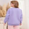 Flygo Unisex Boys Girls Fleece Lined Crewneck Sweatshirt Kids Warm Sherpa Pullover Sweater Sweatshirts Fall Winter Clothes(Purple-S) view 4