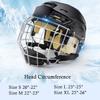 Ice Hockey Helmet Breathable Hockey Helmet with Cage for Youth Adult (Black, X-Large) view 3