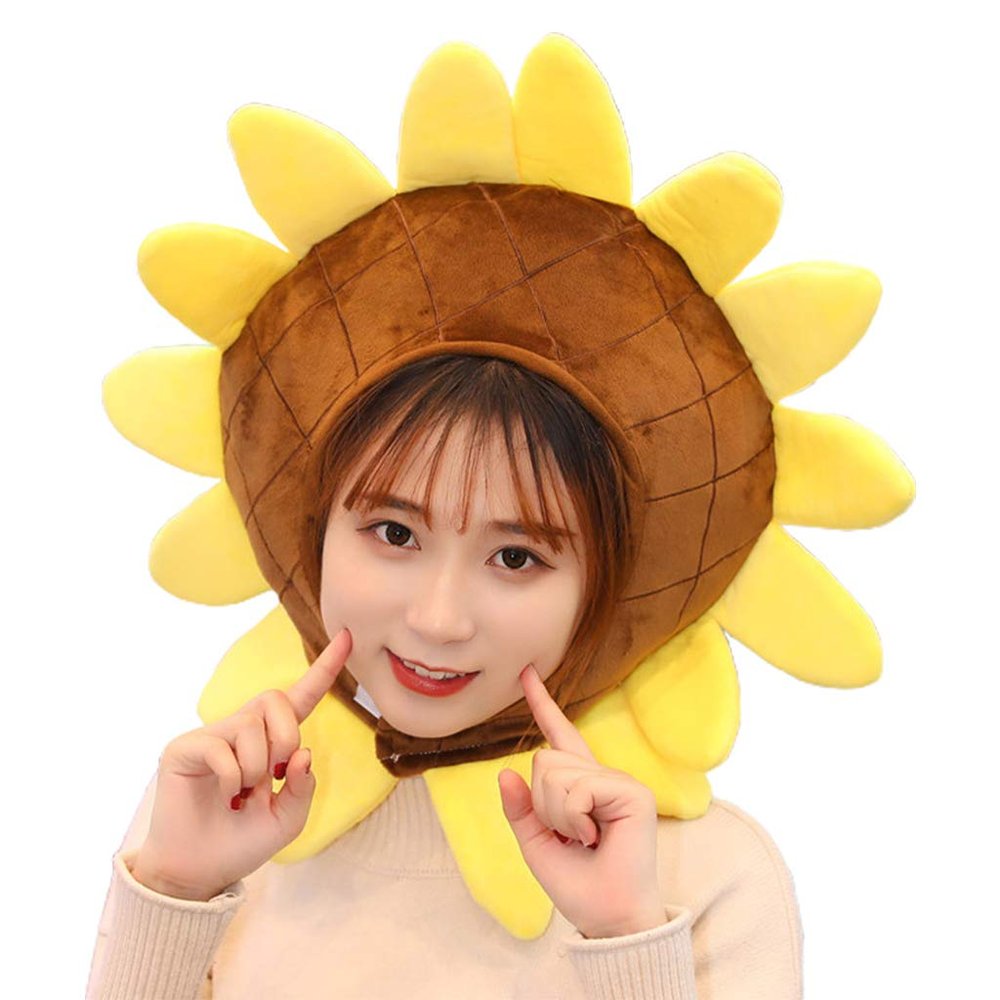WARRIOO Plush Hat, Lovely Shape Plush Hat Funny Stuffed Headgear Warm Photo Shape Plush
