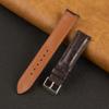 20mm Dark Brown Ostrich Leg Watch Bands Men Quick Release Exotic Ostrich Foot Leather Watch Strap Vintage Extra Soft Replacement Wristwatch Strap Handmade Valentine's Gifts for Him Her DH-53-20MM view 2