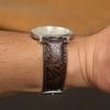 20mm Dark Brown Ostrich Leg Watch Bands Men Quick Release Exotic Ostrich Foot Leather Watch Strap Vintage Extra Soft Replacement Wristwatch Strap Handmade Valentine's Gifts for Him Her DH-53-20MM view 4