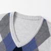 SWJGLITTR Men's Argyle Sweater Vest Classic Business Knitwear Wool Vests Sleeveless Pullover Autumn Winter Vest (White,Medium) view 4