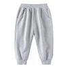 Toddler Baby Boy Girl Solid Color Pull On Jogger Pants Fall Pants Sweatpants for Daily School (Grey, 12-18 Months) view 1