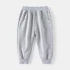 Toddler Baby Boy Girl Solid Color Pull On Jogger Pants Fall Pants Sweatpants for Daily School (Grey, 12-18 Months) view 2