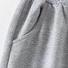 Toddler Baby Boy Girl Solid Color Pull On Jogger Pants Fall Pants Sweatpants for Daily School (Grey, 12-18 Months) view 4