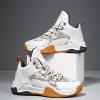 Toddler Shoe Size 12 Kid's Basketball Shoes Boys Sneakers Girls Trainers Comfort High Top Boys Shoes Size 2 Big Kid (White, 2 Big Kids) view 2