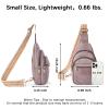 BOSTANTEN Small Sling Bag for Women - Leather Crossbody Fanny Pack Chest Bag for Travel view 2