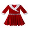 Moggemol Kids Girls Miss Santa Claus Christmas Tutu Dress Velvet Princess Figure Skating Dance Performance Dress Red 16 Years view 3