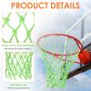 Basketball Net Outdoor Luminous Basketball Net Nightlight Glow Basketball Net Replacement 12 Loops Portable Nylon Basketball Net for Sports All Weather Anti Whip view 3
