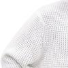 Gsywaipei Men's Waffle Long Sleeved Sweater Solid Color Crewneck Male Knitted Pullover Casual Regular Fit Knit Sweaters (White,Small) view 3