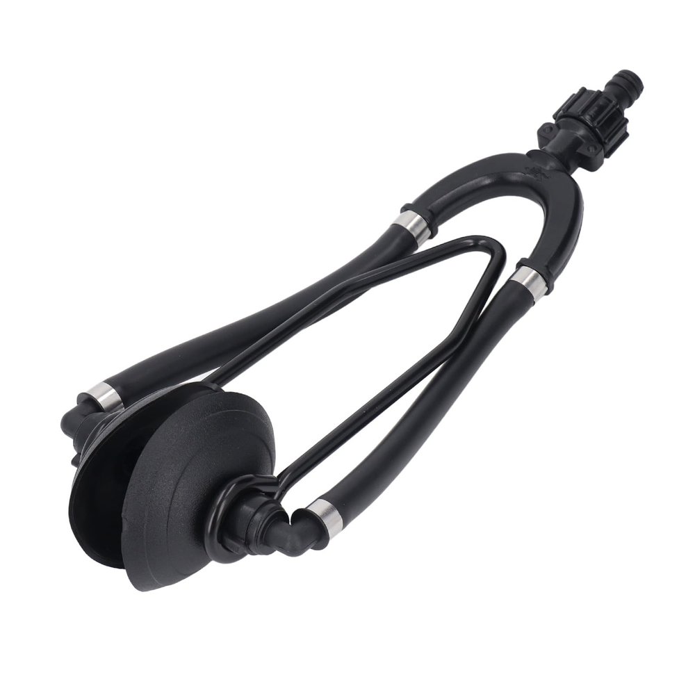PerGar Dual Water Feed Boat Motor Flusher, Marine Motor Flusher with Round Suction Cup 5/8 Inch Hose Connector, Marine Outboard Engine Flushing for Marine Boat
