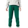 Girls Boys Sweatpants Fleece Athletic Workout Toddler Cargo Joggers Outdoor with Drawstring School (Green, 4-5 Years) view 4