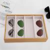 Asixxsix Eyeglasses Storage Case, Glasses Eyewear Tray Case Organizer for Women Men, Multi Sunglasses Jewelry Collection Holder, Sunglass Storage Box for Home and Shops view 2
