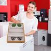 Asixxsix Eyeglasses Storage Case, Glasses Eyewear Tray Case Organizer for Women Men, Multi Sunglasses Jewelry Collection Holder, Sunglass Storage Box for Home and Shops view 3
