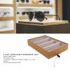 Asixxsix Eyeglasses Storage Case, Glasses Eyewear Tray Case Organizer for Women Men, Multi Sunglasses Jewelry Collection Holder, Sunglass Storage Box for Home and Shops view 4