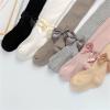 Girls Tights Cotton Cable Knit Footed Leggings Seamless Bow Tights Toddler Baby Girl Pantyhose (Black, 6-12 Months) view 4