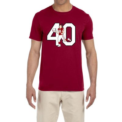 Red Arizona Pat Tillman 40 Logo T-Shirt Adult Small