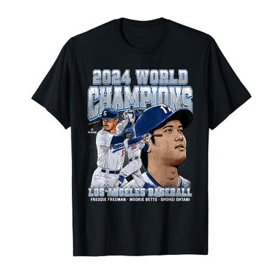 2024 Los Angeles World Champions Ohtani, Freeman & Betts T-Shirt