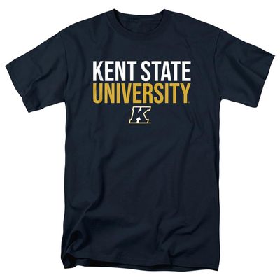 LOGOVISION Kent State University Stacked Unisex Adult T Shirt, Navy, 5X-Large