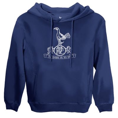 1863FC Tottenham Hotspur Retro Mono Badge Fleece Pullover Hoodie - Navy (US, Alpha, X-Large, Regular, Regular, Navy)