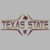 CornBorn Texas State Tshirt Men - Striped Texas State Football Laces - Gray - 5X view 2