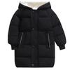 Boys Girls Long Winter Coat Hooded Puffer Jacket Kids Lightweight Down Coat Insulated Parka Thicken (Black, 4-5 Years) view 1