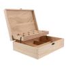 TENDYCOCO Mini Travel Jewelry Case Small Wooden Jewelry Box Organizer for Earrings Studs Necklaces Portable view 1
