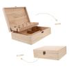 TENDYCOCO Mini Travel Jewelry Case Small Wooden Jewelry Box Organizer for Earrings Studs Necklaces Portable view 3