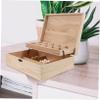 TENDYCOCO Mini Travel Jewelry Case Small Wooden Jewelry Box Organizer for Earrings Studs Necklaces Portable view 4