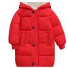 Boys Girls Long Winter Coat Hooded Puffer Jacket Kids Lightweight Down Coat Insulated Parka Thicken (Red, 4-5 Years) view 1